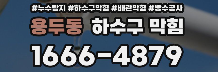 용두동 하수구 막힘