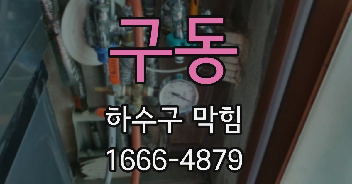 구동 하수구 막힘
