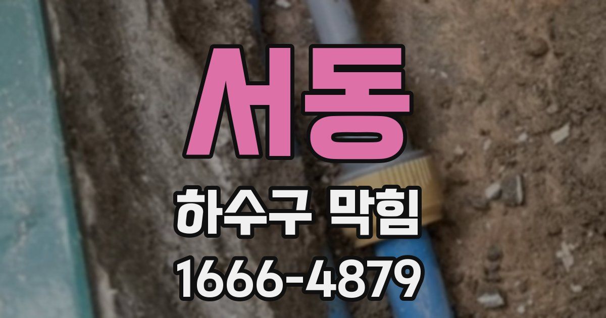 서동 하수구 막힘