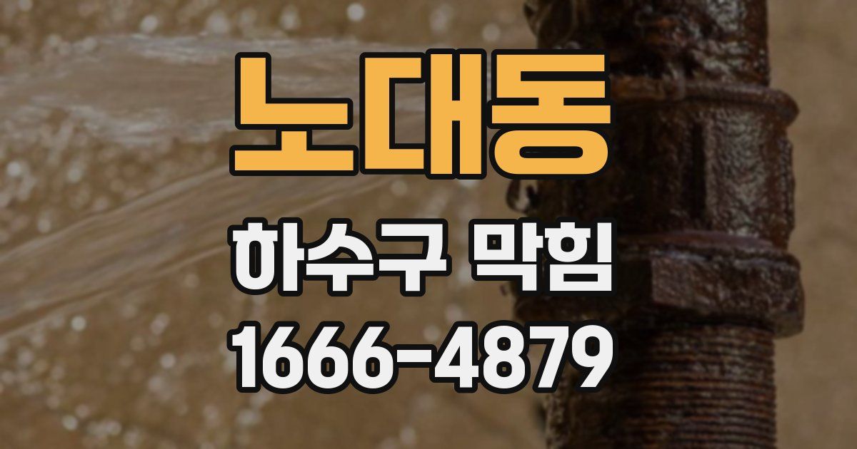 노대동 하수구 막힘