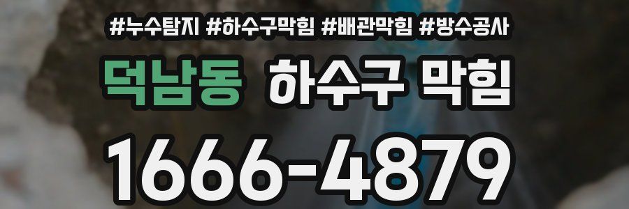 덕남동 하수구 막힘