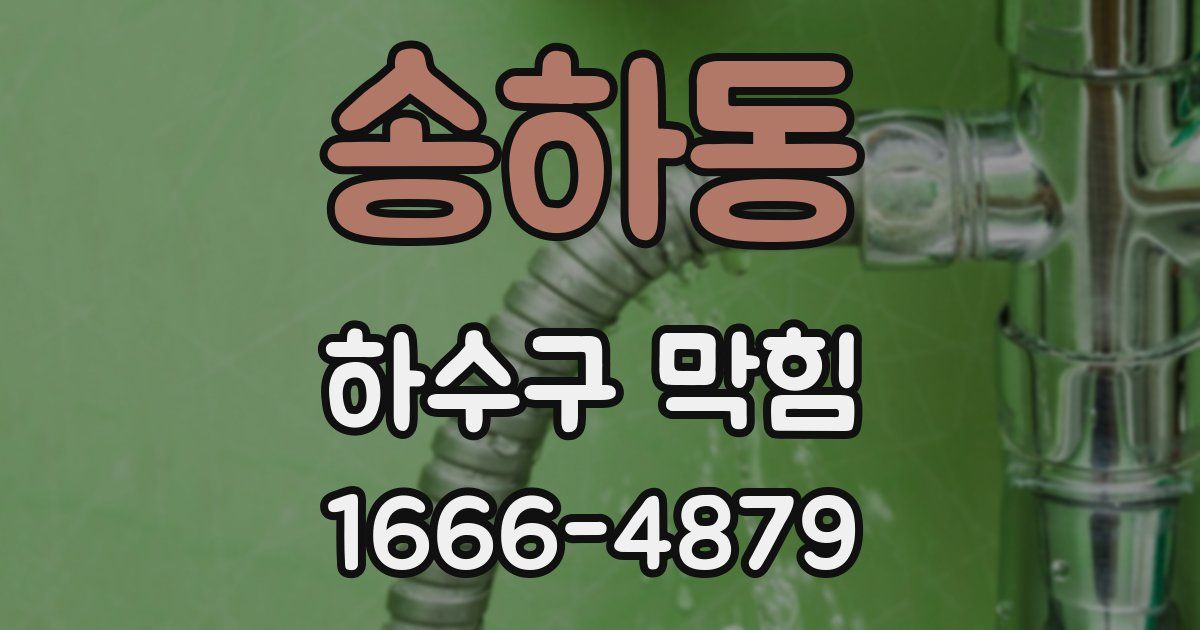 송하동 하수구 막힘