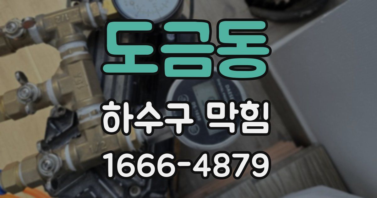 도금동 하수구 막힘