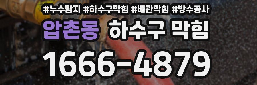 압촌동 하수구 막힘