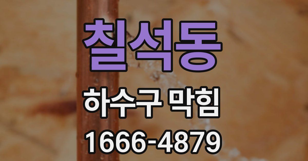 칠석동 하수구 막힘