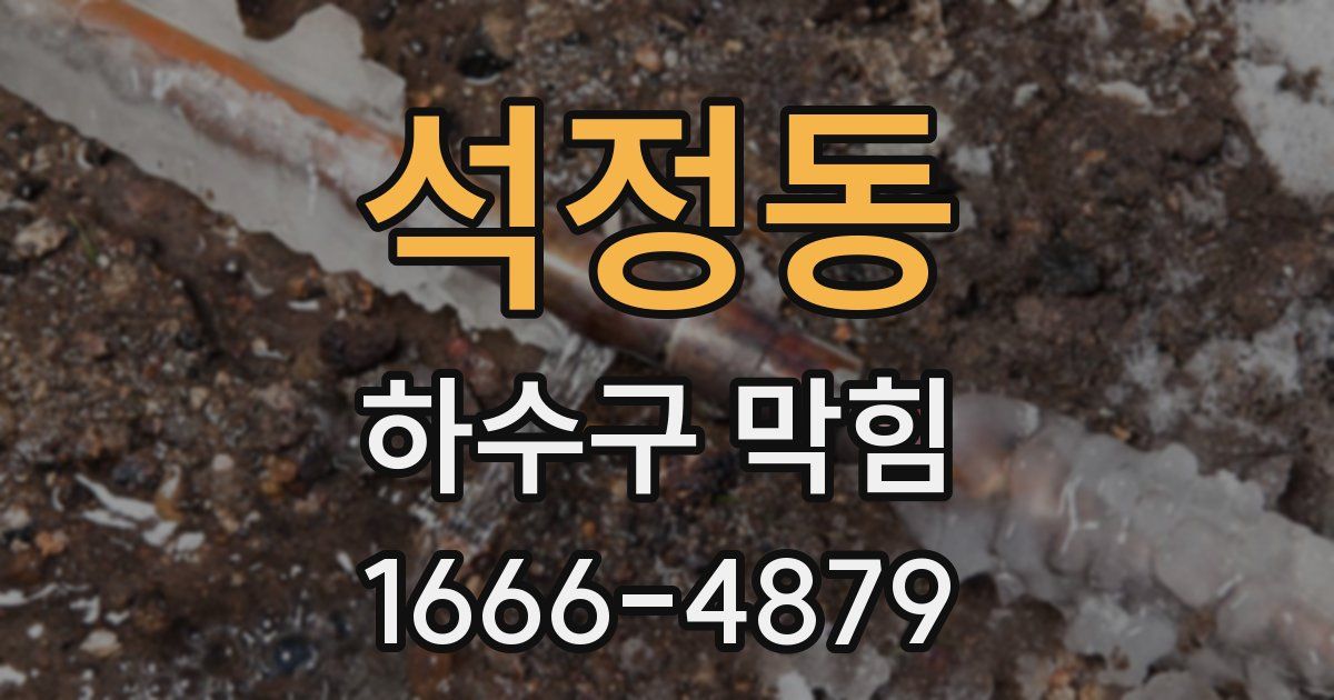 석정동 하수구 막힘