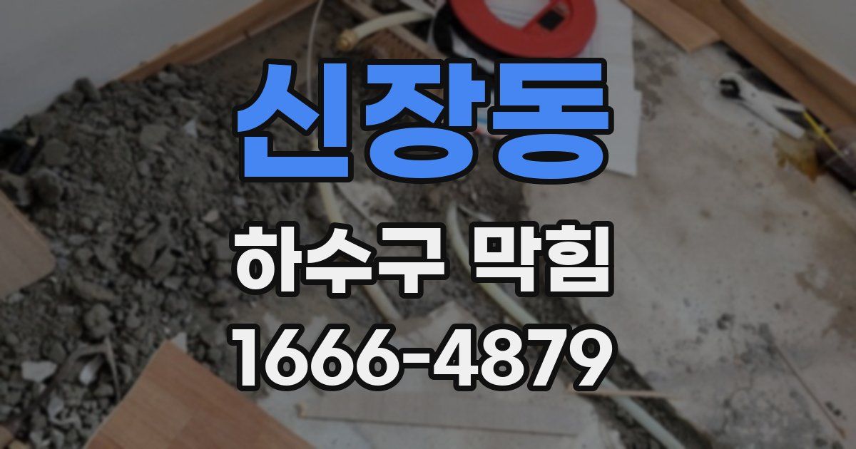 신장동 하수구 막힘