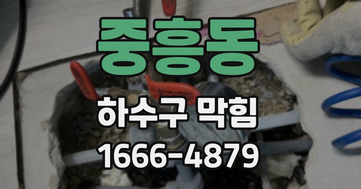 중흥동 하수구 막힘