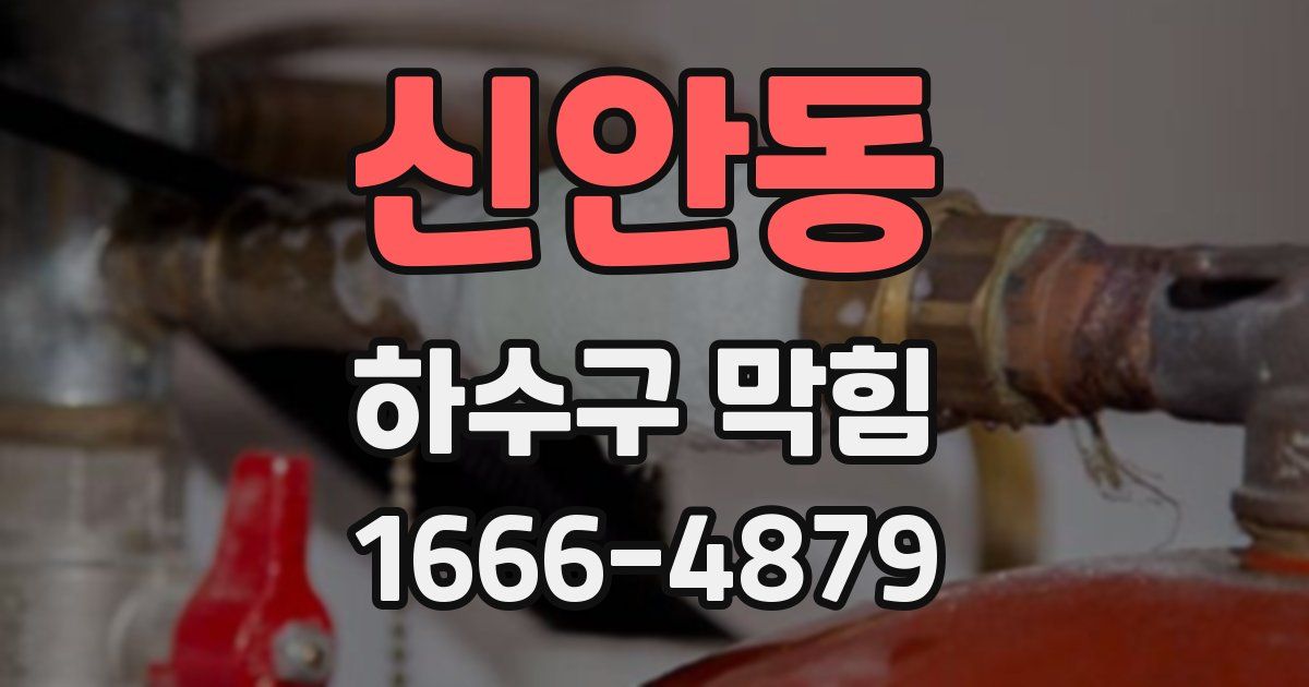 신안동 하수구 막힘