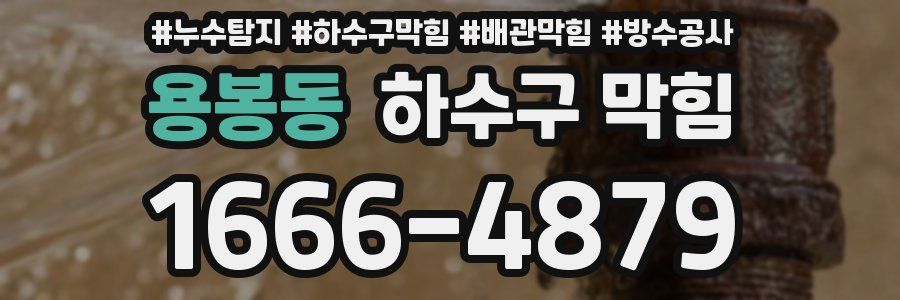 용봉동 하수구 막힘