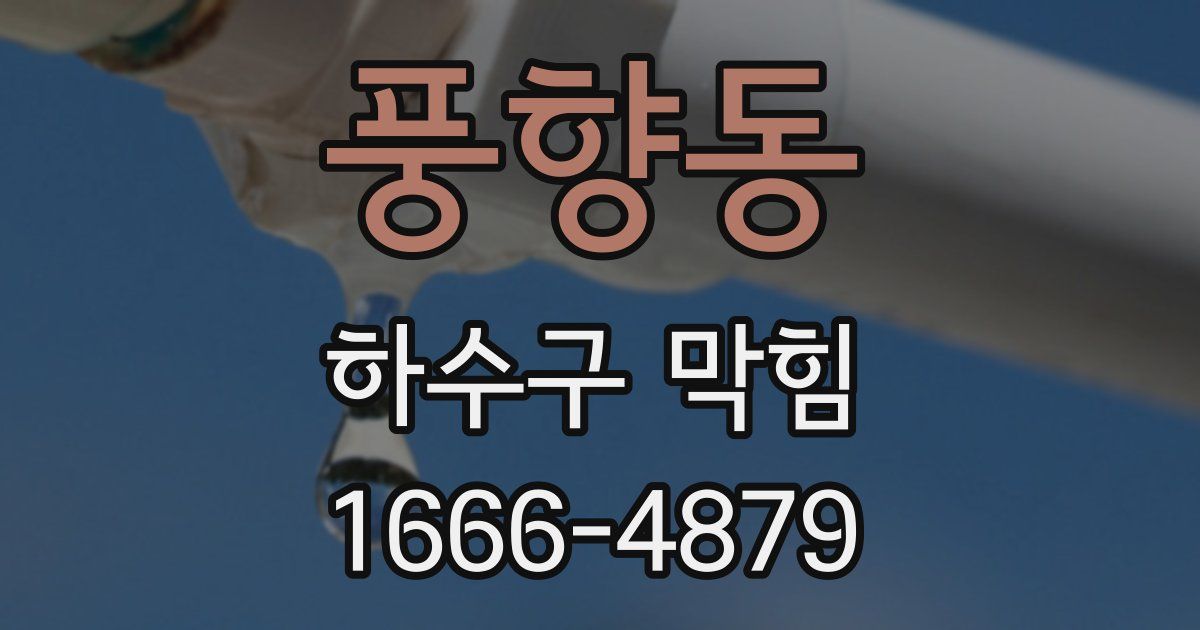 풍향동 하수구 막힘