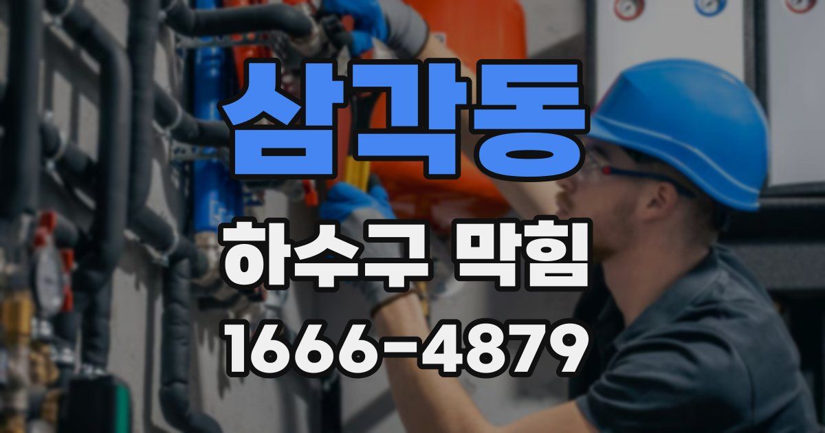 삼각동 하수구 막힘