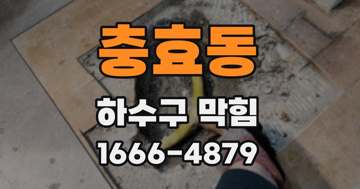 충효동 하수구 막힘