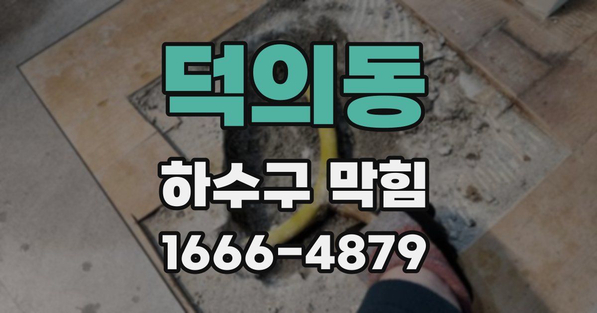 덕의동 하수구 막힘