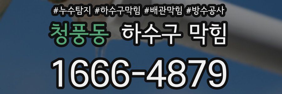 청풍동 하수구 막힘