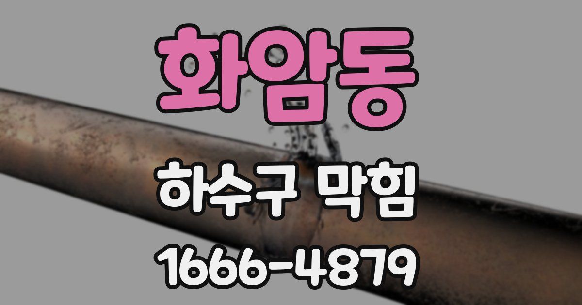 화암동 하수구 막힘