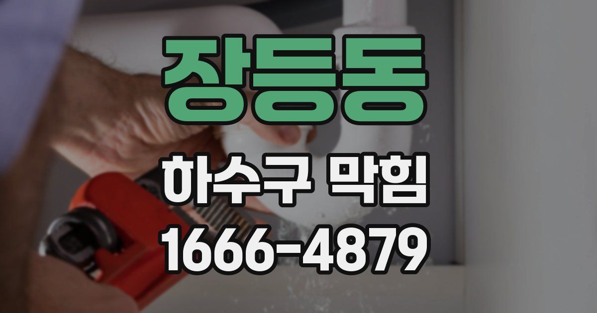 장등동 하수구 막힘