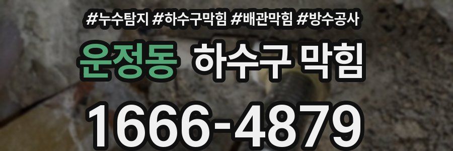 운정동 하수구 막힘