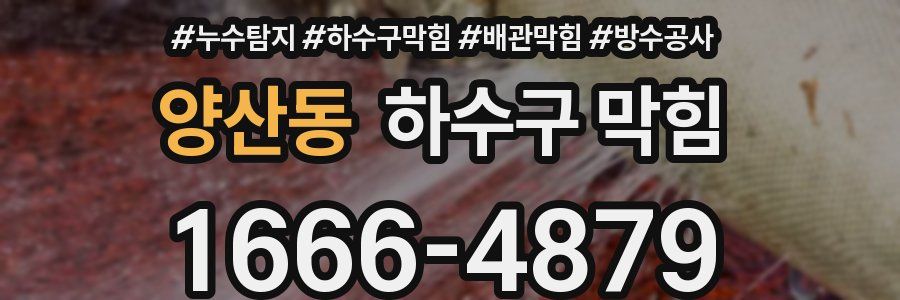 양산동 하수구 막힘