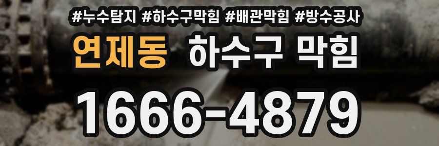 연제동 하수구 막힘