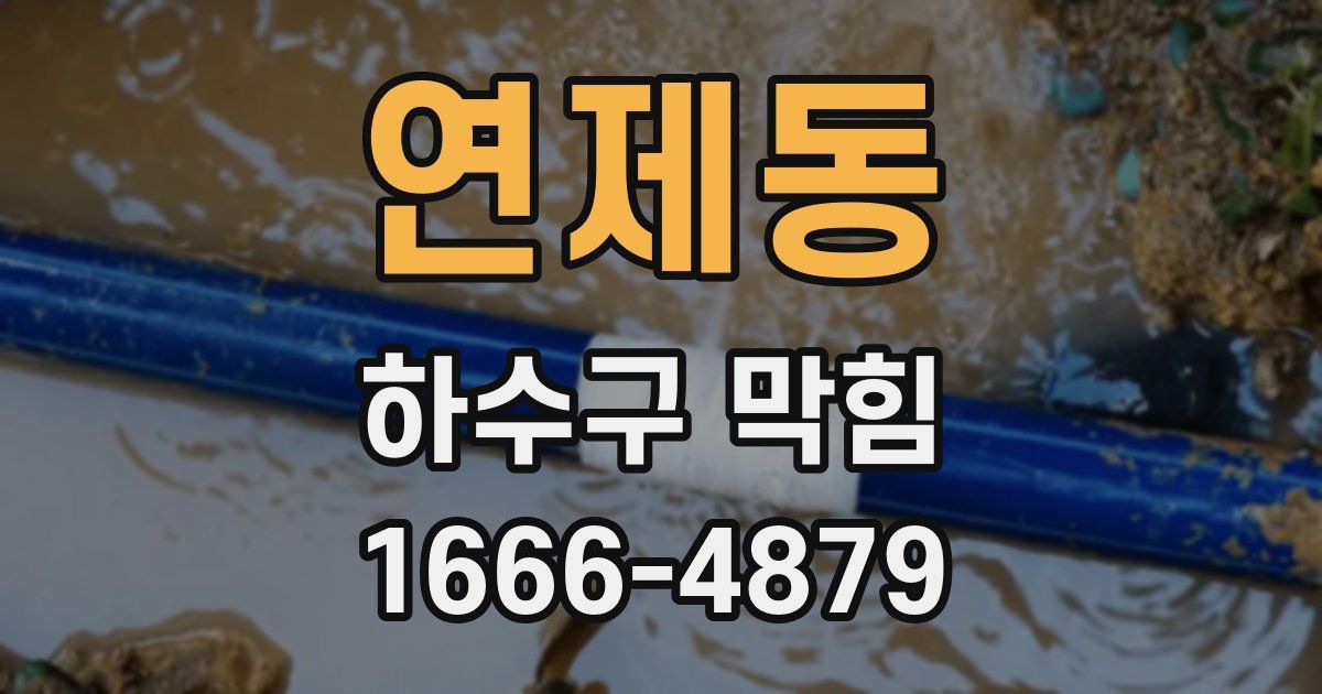 연제동 하수구 막힘