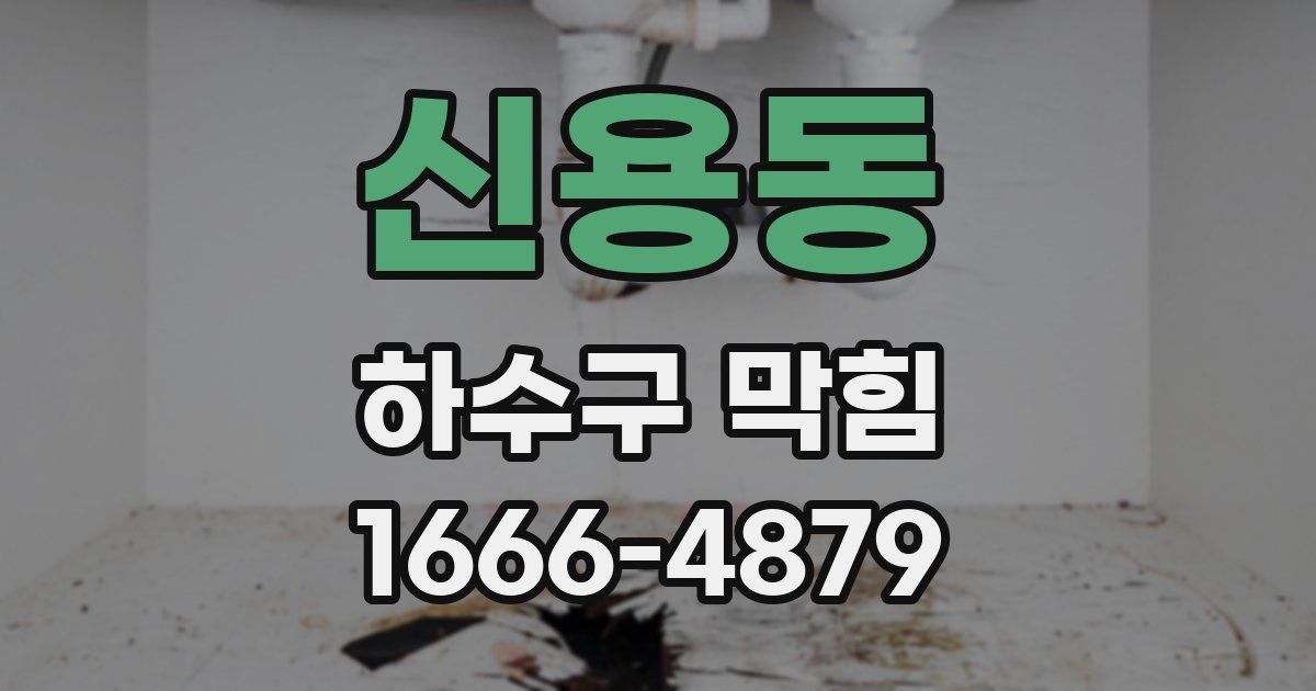 신용동 하수구 막힘