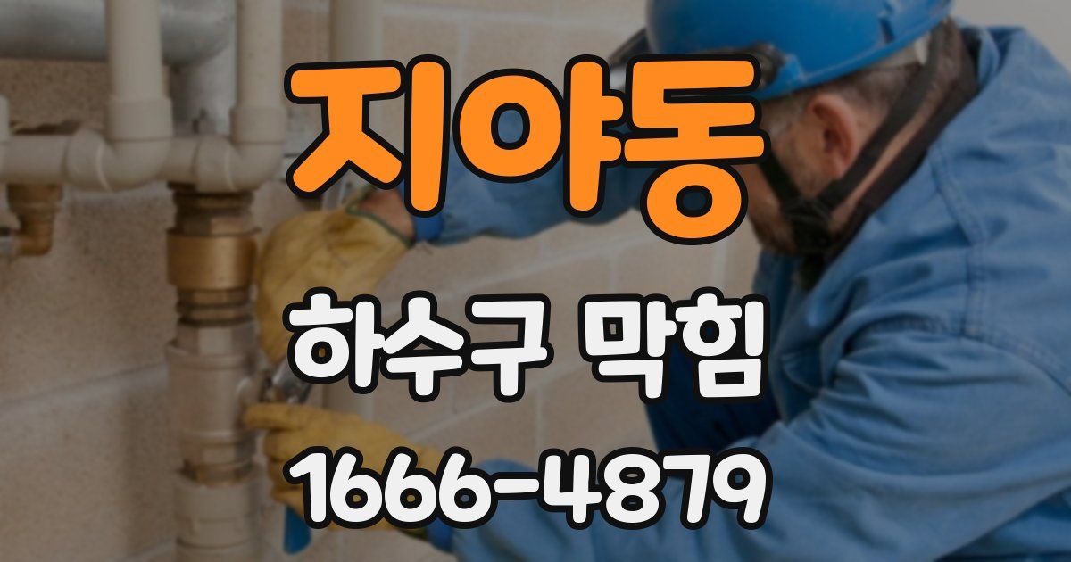 지야동 하수구 막힘