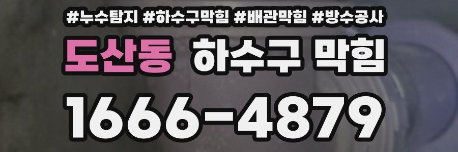 도산동 하수구 막힘