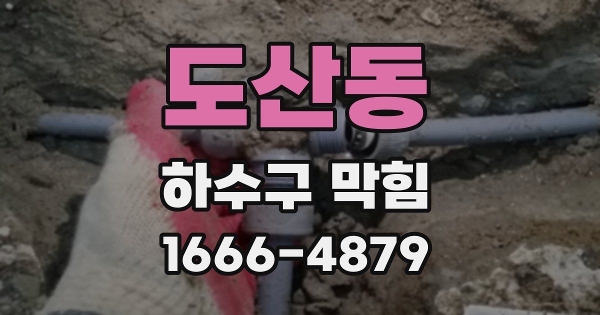 도산동 하수구 막힘