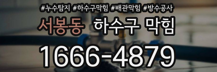 서봉동 하수구 막힘