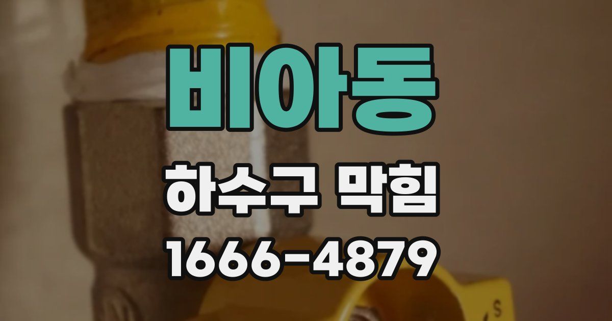 비아동 하수구 막힘
