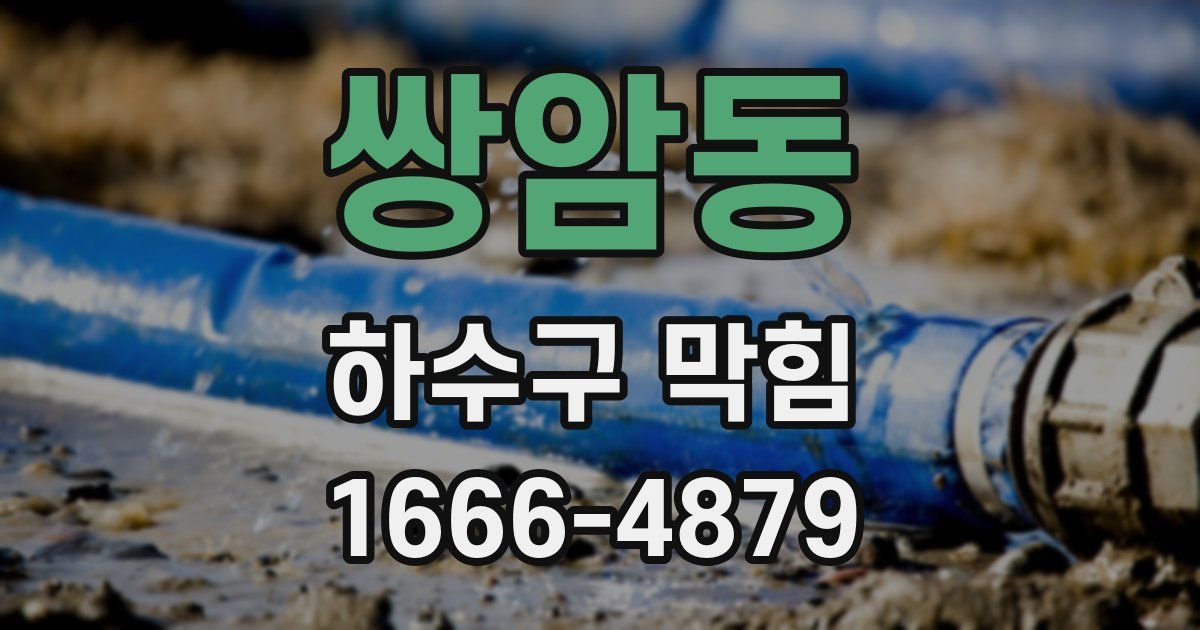 쌍암동 하수구 막힘