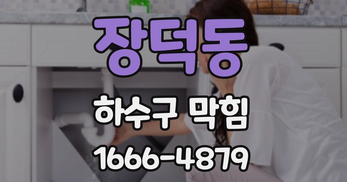 장덕동 하수구 막힘