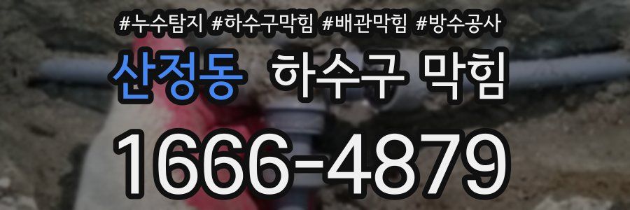 산정동 하수구 막힘
