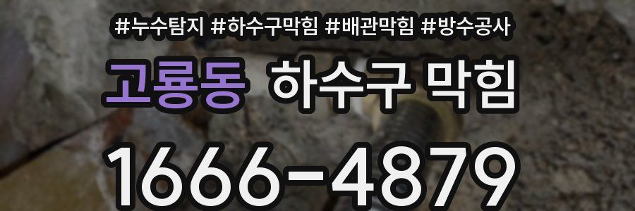 고룡동 하수구 막힘