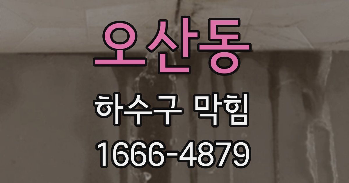 오산동 하수구 막힘