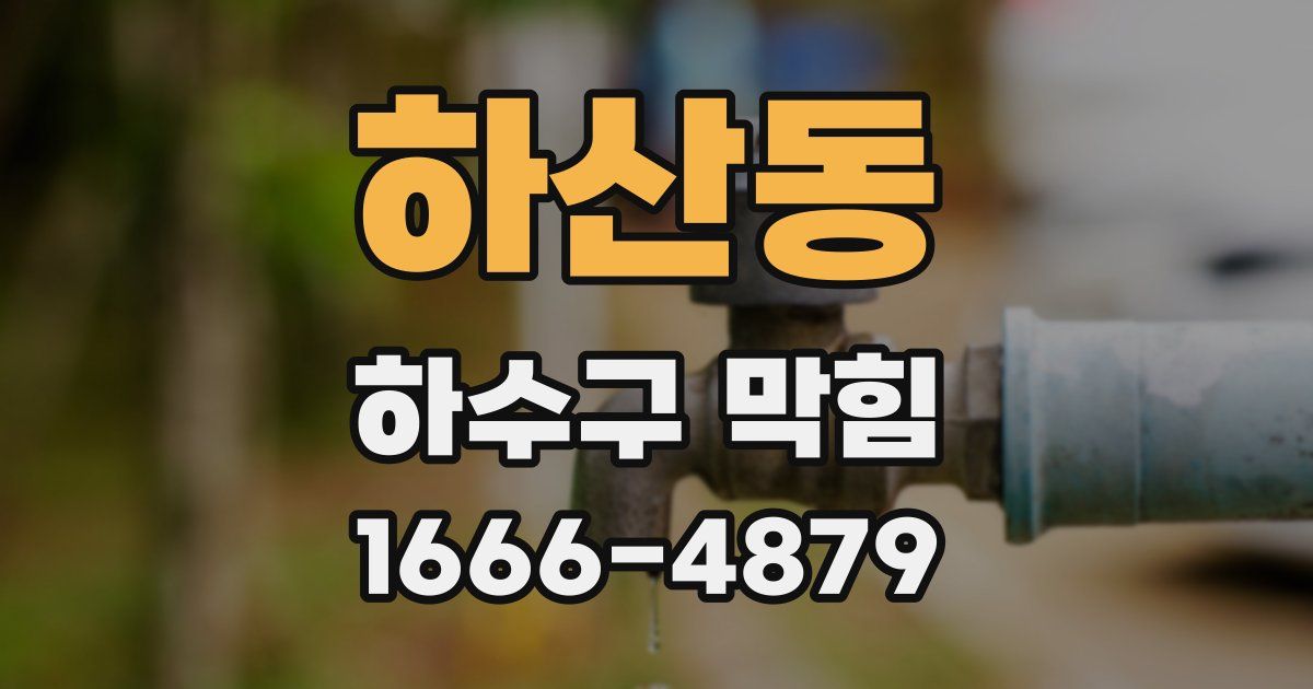 하산동 하수구 막힘