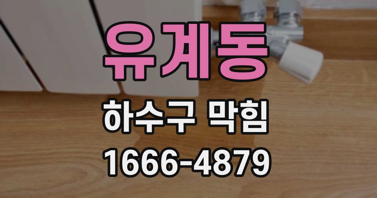 유계동 하수구 막힘