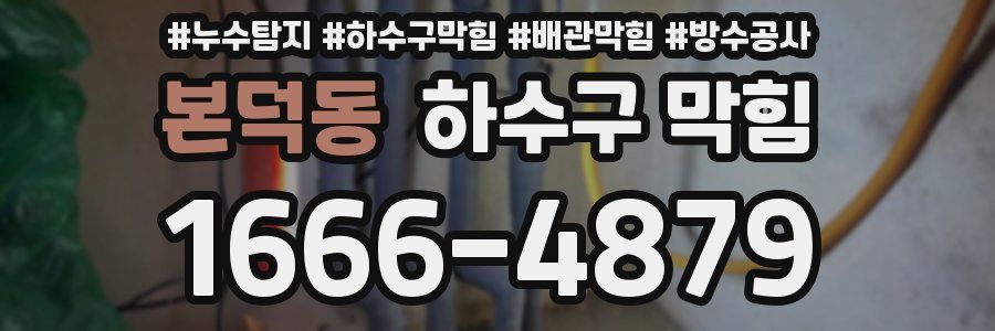 본덕동 하수구 막힘