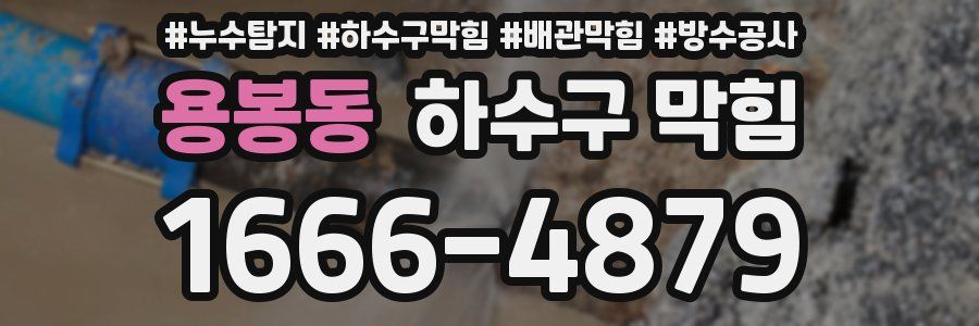 용봉동 하수구 막힘