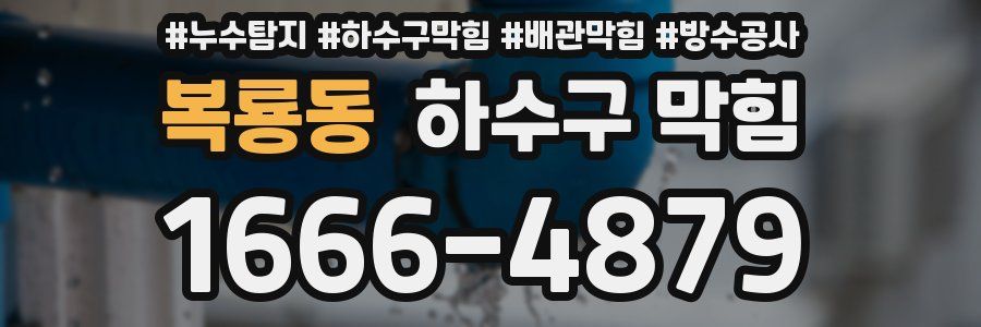 복룡동 하수구 막힘