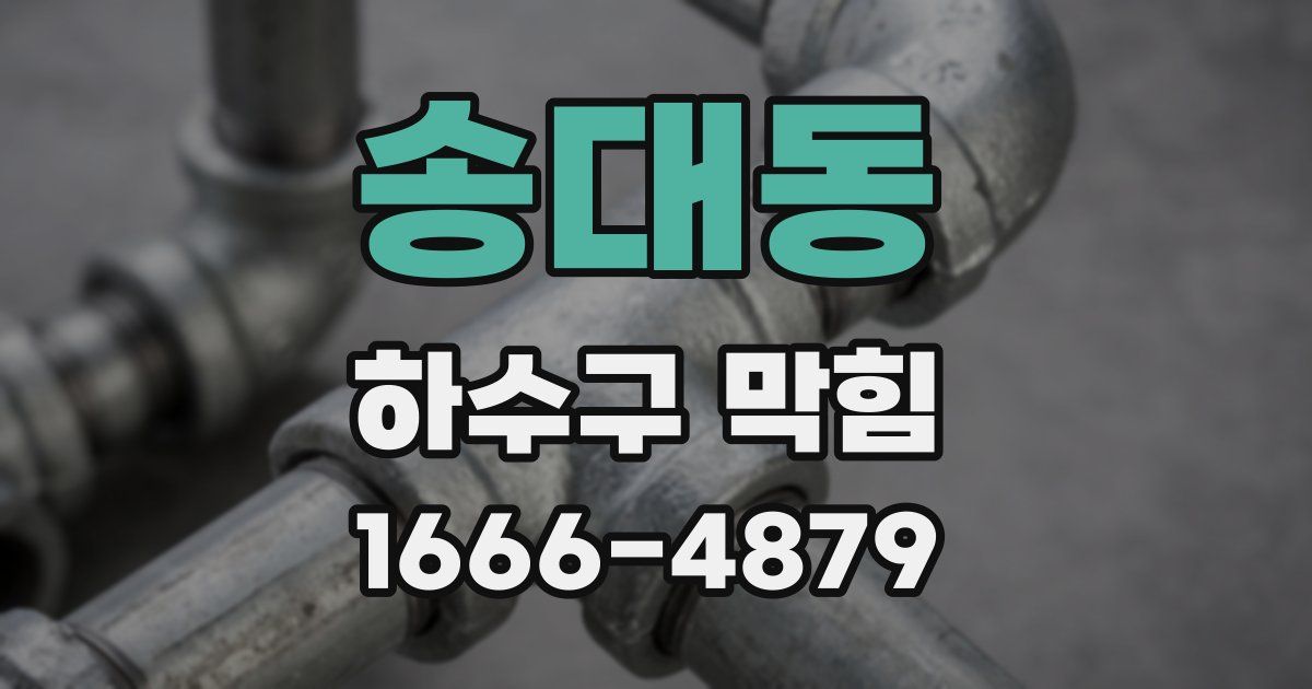 송대동 하수구 막힘
