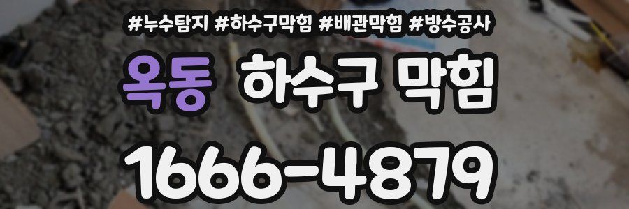 옥동 하수구 막힘