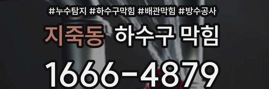 지죽동 하수구 막힘