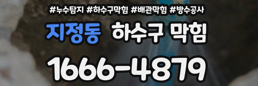 지정동 하수구 막힘