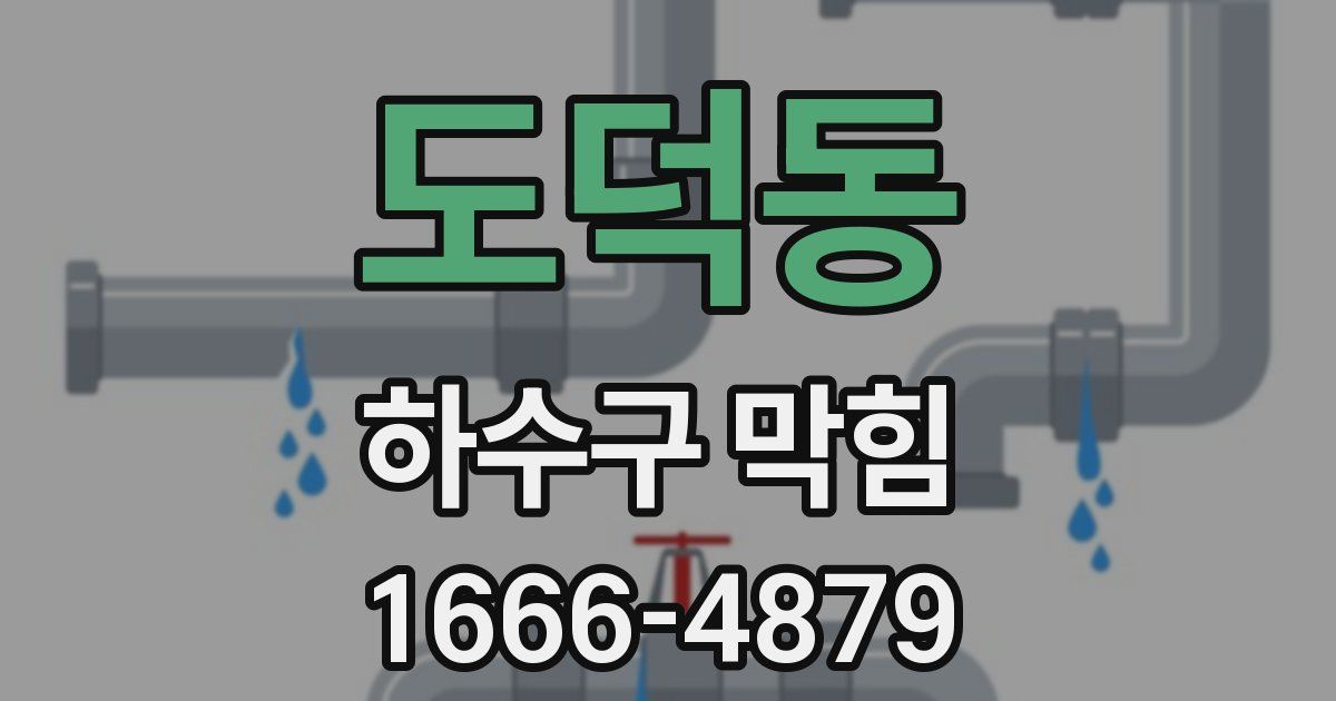 도덕동 하수구 막힘