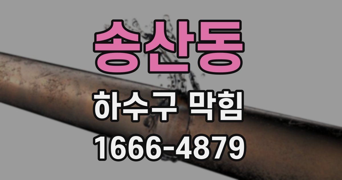 송산동 하수구 막힘
