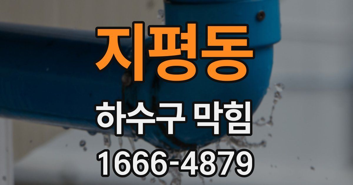 지평동 하수구 막힘