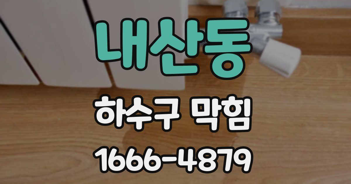 내산동 하수구 막힘
