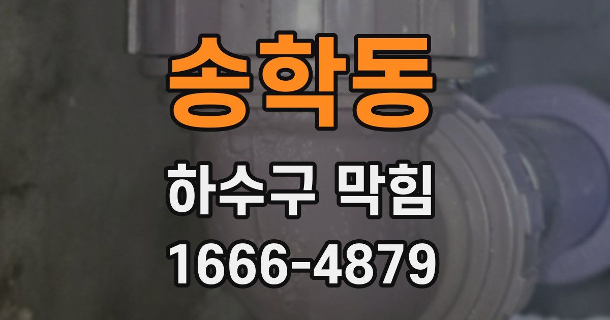 송학동 하수구 막힘